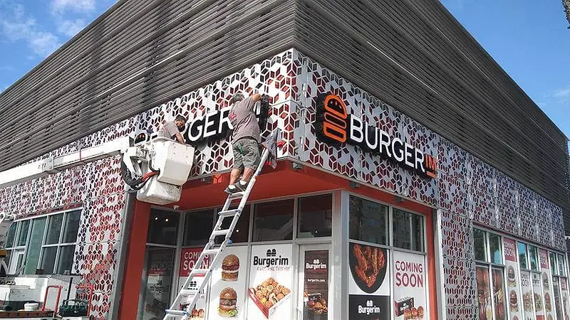 Burgerim — fast-casual restaurant build-out — project photograph by Kal Best Contractor