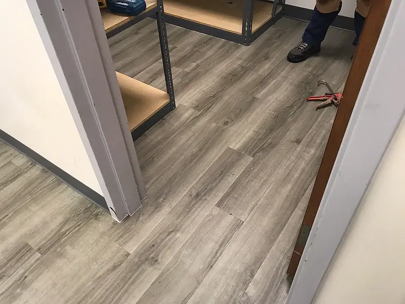 El Segundo Police Department flooring replacement — project photograph by Kal Best Contractor