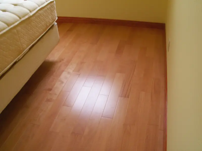 Hardwood flooring and travertine tile — project photograph by Kal Best Contractor