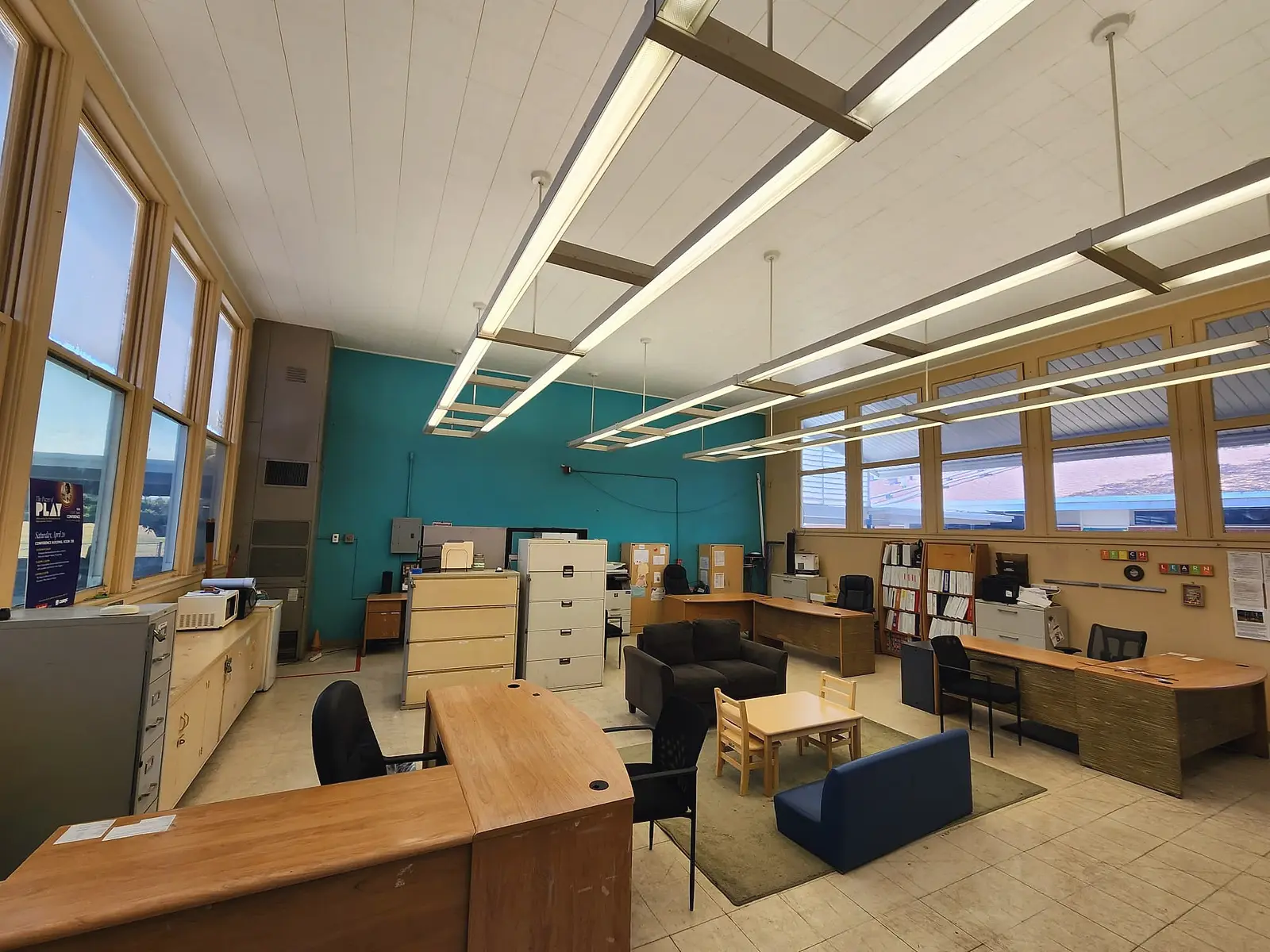Lindbergh School ceiling replacement — project photograph by Kal Best Contractor
