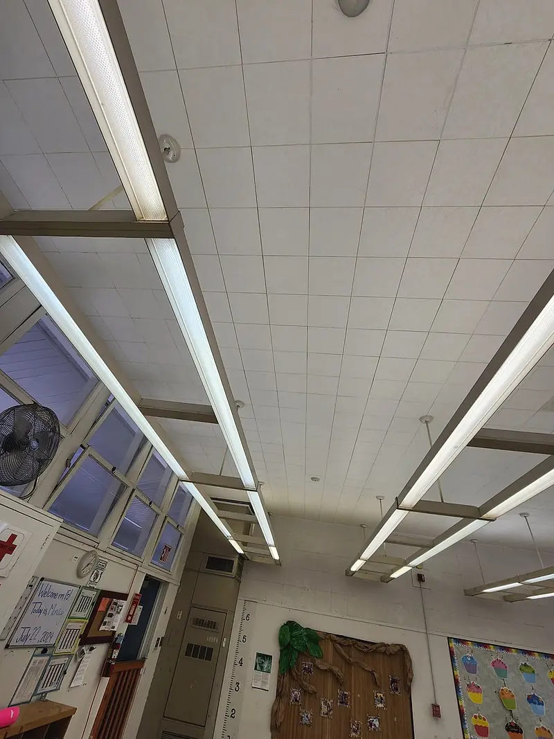 Lindbergh School ceiling replacement — project photograph by Kal Best Contractor