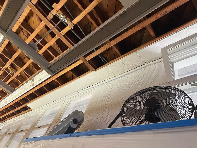 Lindbergh School ceiling replacement — project photograph by Kal Best Contractor