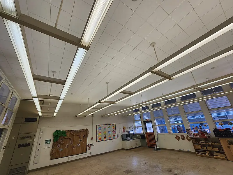 Lindbergh School ceiling replacement — project photograph by Kal Best Contractor