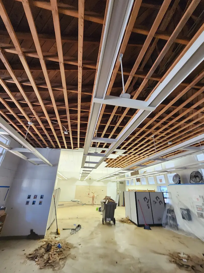Lindbergh School ceiling replacement — project photograph by Kal Best Contractor