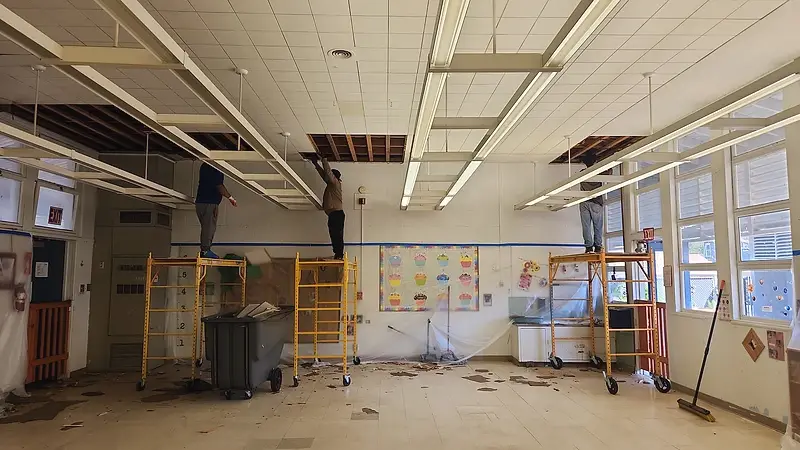Lindbergh School ceiling replacement — project photograph by Kal Best Contractor