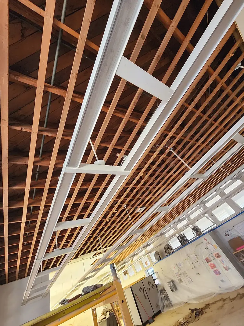 Lindbergh School ceiling replacement — project photograph by Kal Best Contractor