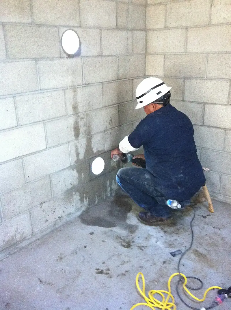 Stadium retaining wall, San Juan Capistrano High School — project photograph by Kal Best Contractor